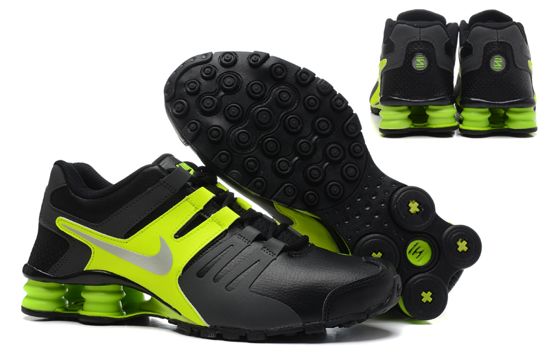 Hommes Nike Shox Actuels Vert Noir